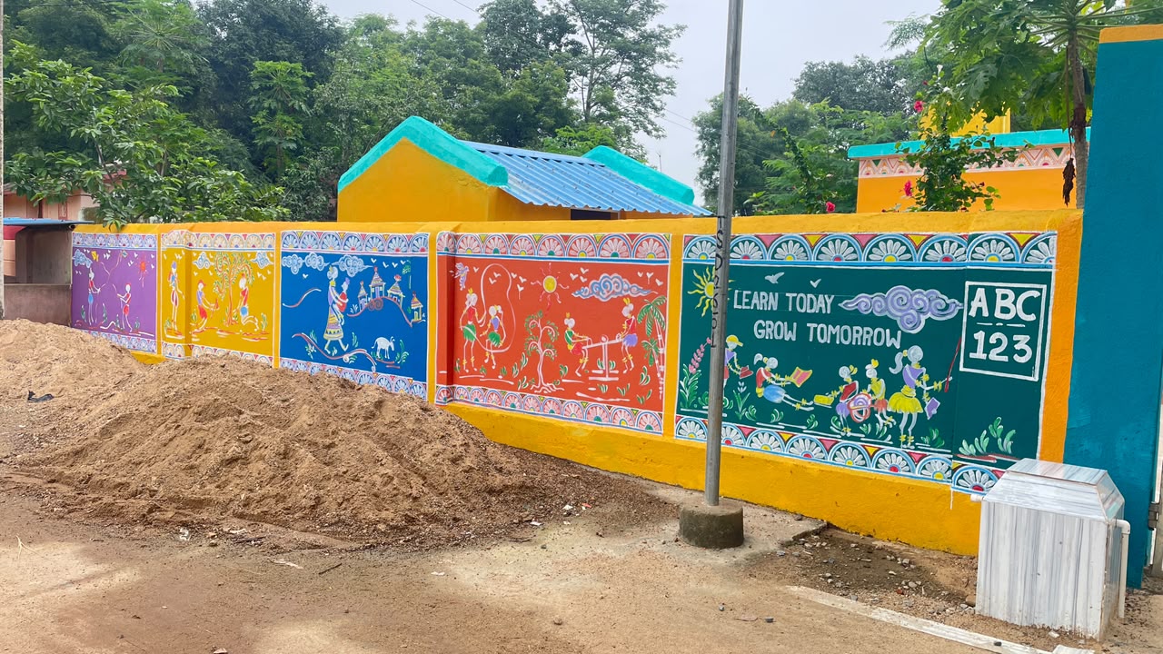 Raikala Anganwadi Kendra wall art